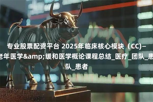 专业股票配资平台 2025年临床核心模块（CC)——老年医学&缓和医学概论课程总结_医疗_团队_患者