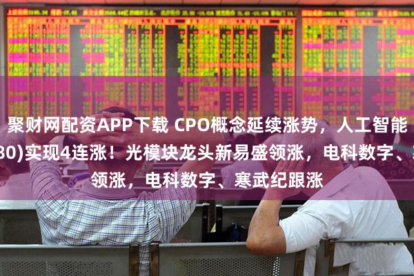 聚财网配资APP下载 CPO概念延续涨势，人工智能ETF(515980)实现4连涨！光模块龙头新易盛领涨，电科数字、寒武纪跟涨